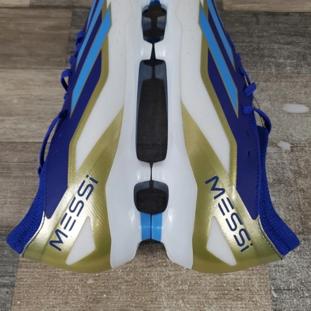 Adidas X‎ Crazyfast League Messi Men Cleats Sz 12 Blue White Lace-Up Soccer